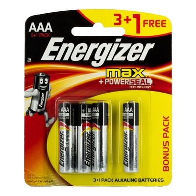 باتری نیم قلمی انرجایزر Max بسته ۴ تایی (۳ + ۱)