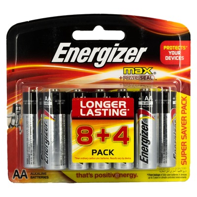 باتری قلمی انرجایزر Max بسته ۱۲ تایی (۸ + ۴)